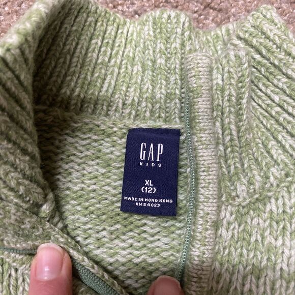 Gap Kids Lambswool Sweater Girls 1/4 Zip Sz XL Sz 12 Long Sleeve Pullover Blend - Picture 3 of 12